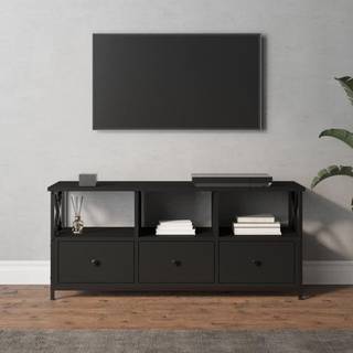 tv-bord 102x33x45 cm konstrueret træ og jern sort