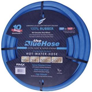 AG-LITE BSAL34100 3/4 """" X 100 'Varmt/koldt vandgummi Garden Slange 100% Rummi Ultra-Light Super Strong 500 PSI 50F til 190F grader High Strength