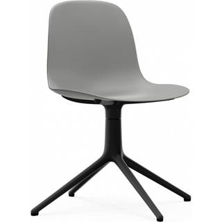 Konferencestol Form - Drejeligt stativ, Färg Grå, Underrede/Ben Svart aluminium
