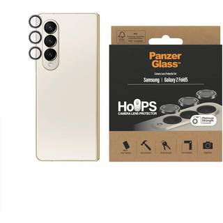 Samsung Galaxy Z Fold5 PanzerGlass Hoops - Kamerabeskyttelsesglas - Gennemsigtig / Sort
