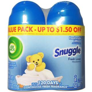 Air Wick Automatisk luftfriskere spray genopfyldning frisk linned 2ct essentielle olier Lugt neutralisering