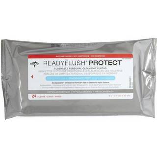 Medline Readyflush Bionedbrydelig skylbar personlig rensning aftørrer duftfrit 24 tælling