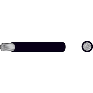 Fortinnet kobberkabel 1852-Marine, rund, enkeltledet, 1.5 mm², 10 meter, sort