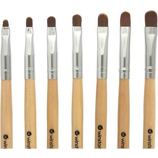 Winstonia 7pcs gel negleb?rste s?t til negletipsbygger og overlay skulptur Poly gel og udvidelser. Oval st?rrelse b?rster manikyrmaleri pen - tr?