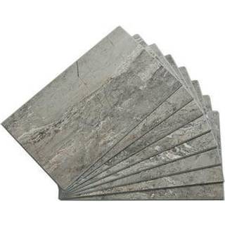 Palisade 25,6 tommer x 14,8 tommer. Sammenl?sende vinyl vandt?t v?g/backsplash fliser til k?kken eller badev?relse i spansk marmor (8 pakke)