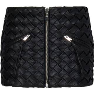 Rotate Braided faux leather miniskirt - black - L