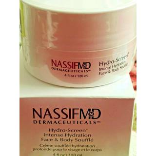 Nassif MD hydro-skärm ansikte och kropp souffel fuktande hud fuktighetskräm hyaluronsyra omega 3 anti åldrande jämn hudton 4 fl oz