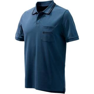 Beretta Men's Airmesh Polo Ss Blue Total Eclipse, S