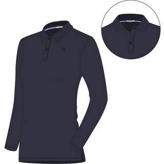 Aclima Women's LeisureWool Pique Shirt Long Sleeve Navy Blazer, L