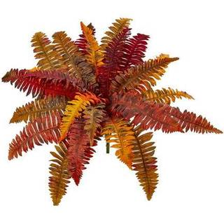N?sten naturlige 20 efter?r Boston Fern Artificial (s?t med 3) silkeplanter orange
