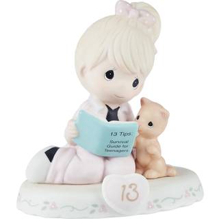 Dyrebare ?jeblikke, der vokser i n?de 13 ?r | Blonde pige bisque porcel?nsfigur | F?dselsdagsgave | F?dselsdagskollektion | Rumindretning og gave