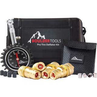 Boulder Tools Tire Deflator - 80 psi lufttrykm?ler - Justerbar automatisk til biler lastbiler og motorcykler - Ideal offroading tilbeh?r