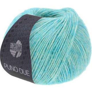 Lana Grossa Puno Due 14 Rå hvid/lys grå Indhold: 63% bomuld og 37% Babyalpaca Vægt/længde: 50 g = ca. 210 meter Anbefalede pinde: 4-4,5 mm Strikkefasthed: 10 x 10 cm = 22 masker x 28 rækker Vaskes i hånden, tåler ikke tørretumbling, tørres fladt.