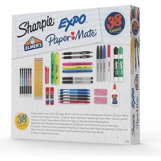 Skoleforsyning Kit Highlighters Mechanical Pencils Lims Sticks Erasers Permanente mark?rer Gel Pens Blyants School Lim og mere fra Sharpie Elmers