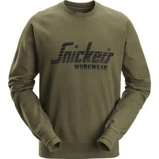 Snickers sweatshirt 2892 m/logo, khaki grøn, M 28923100005