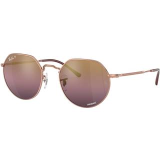 Ray - Ban Unisex RB3565 JACK 9202G9 Solbriller Metal Guld Guld Geometrisk Polariseret Spejl