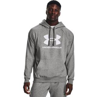 Under Armour Rival Fleece Men's Logo Hoodie Castlerock Light Heather / White M