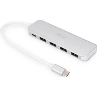 DIGITUS DA-70242-1 - hub - 4 ports USB hub - 4 ports - Hvid