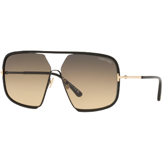 TOM FORD Kvinde FT0867 Warren-02 01B Solbriller Metal Sort Grå Firkantet Skygge