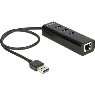 DELOCK USB 3.0 Hub 3 Port + 1 Port Gigab