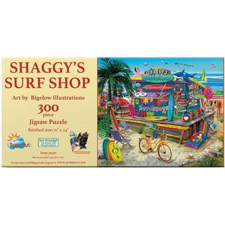 Sunsout Inc - Shaggy's Surf Shop - 300 PC Jigsaw Puzzle av Artist: Bigelow Illustrationer - Färdig storlek 21 """" X 24 """" - MPN# 31570