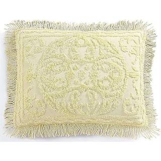 Beatrice Home Fashions Medallion Chenille Standard Sham Yellow