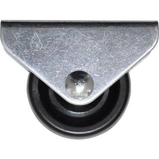 Møbelhjul buk fast sort 30 mm