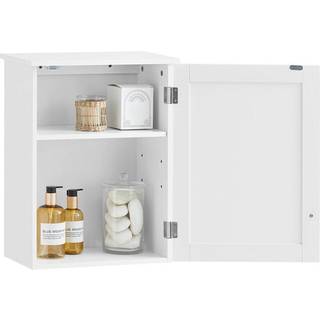 SoBuy væghylde med skuffe, hvid, 40x52x23 cm