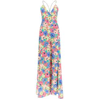 Rotate Printed V-neck maxi dress - multicoloured - XL
