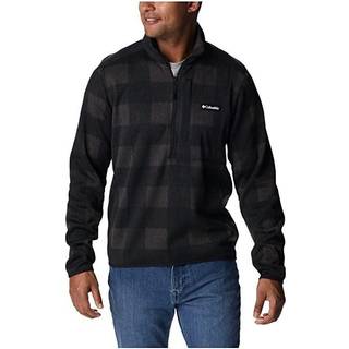 Sweater Weather II Half Zip Printed Fleece - Black Buffalo Check