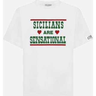 Dolce&Gabbana Graphic cotton T-shirt - white - EU 46