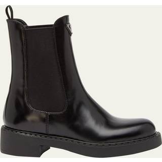 Prada Logo leather ankle boots - black - EU 35.5