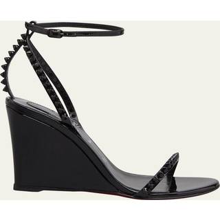 Christian Louboutin So Me 85 leather wedge sandals - black - EU 37