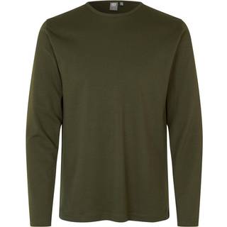ID Interlock Herre Langærmet t-shirt - Oliven - XL