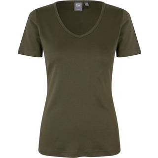ID 0506 Interlock T-shirt V-hals Oliven XL