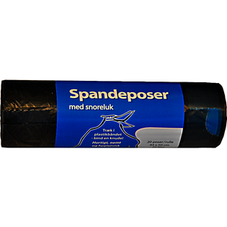 Spandpose med snoreluk 50x44cm 18my 20L grå
