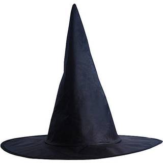 1 stk. Heksehat Sort Polyester – Tidløs og Elegant til Mystisk Udklædning, 38 cm Høj