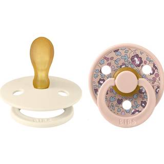 Bibs Liberty 2-pak Colour Eloise sutter i naturgummi str. 2 - Blush Mix