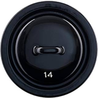 Riess Classic Riesen & Zwerge Deckel 14 cm - Emaille - Schwarz