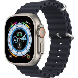 Dux Ducis OceanWave - Apple Watch 9/8/7/6/5/4/3/2/1/SE - 41/40/38mm - Soft Silikone urrem - Midnight