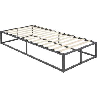 ML Design Metal Bed 90x200cm stålramme med slidset ramme, antracit