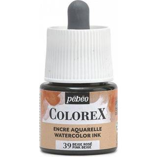Colorex Watercolor Ink 45 ml Pink Beige – bøtte med akvarelblæk og pipette