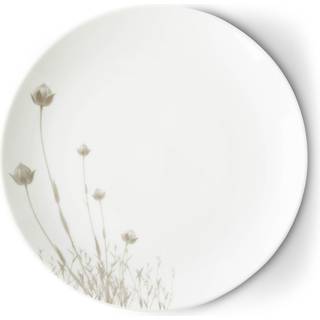 Linen tallerken 21 cm, hørblomst