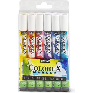 Colorex Marker Set Essentials 12 – markers med akvarelblæk og penselspids