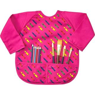Abstract Kids Painting Apron - Toddler Art Smock - Vandt?t lang?rmet med 2 lommer - Smocks til b?rn til maleri og spisning (6 m?neder - 10 ?r)