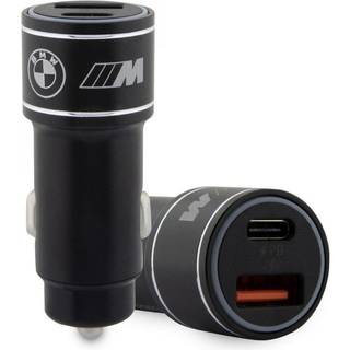 BMW Biloplader PD + QC 3.0 36W med USB-C & USB-A - Sort