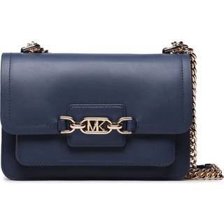 MK Heather Large Leather Shoulder Bag - Blue - Michael Kors - ONE SIZE