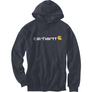 CARHARTT Hættetrøje Signature Logo Hooded Sweatshirt New Navy - M