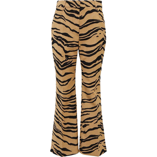 Stella McCartney Tiger-print wool-blend flared pants - multicoloured - XXS