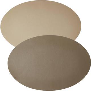 Dacore dækkeserviet oval vendbar beige/taupe